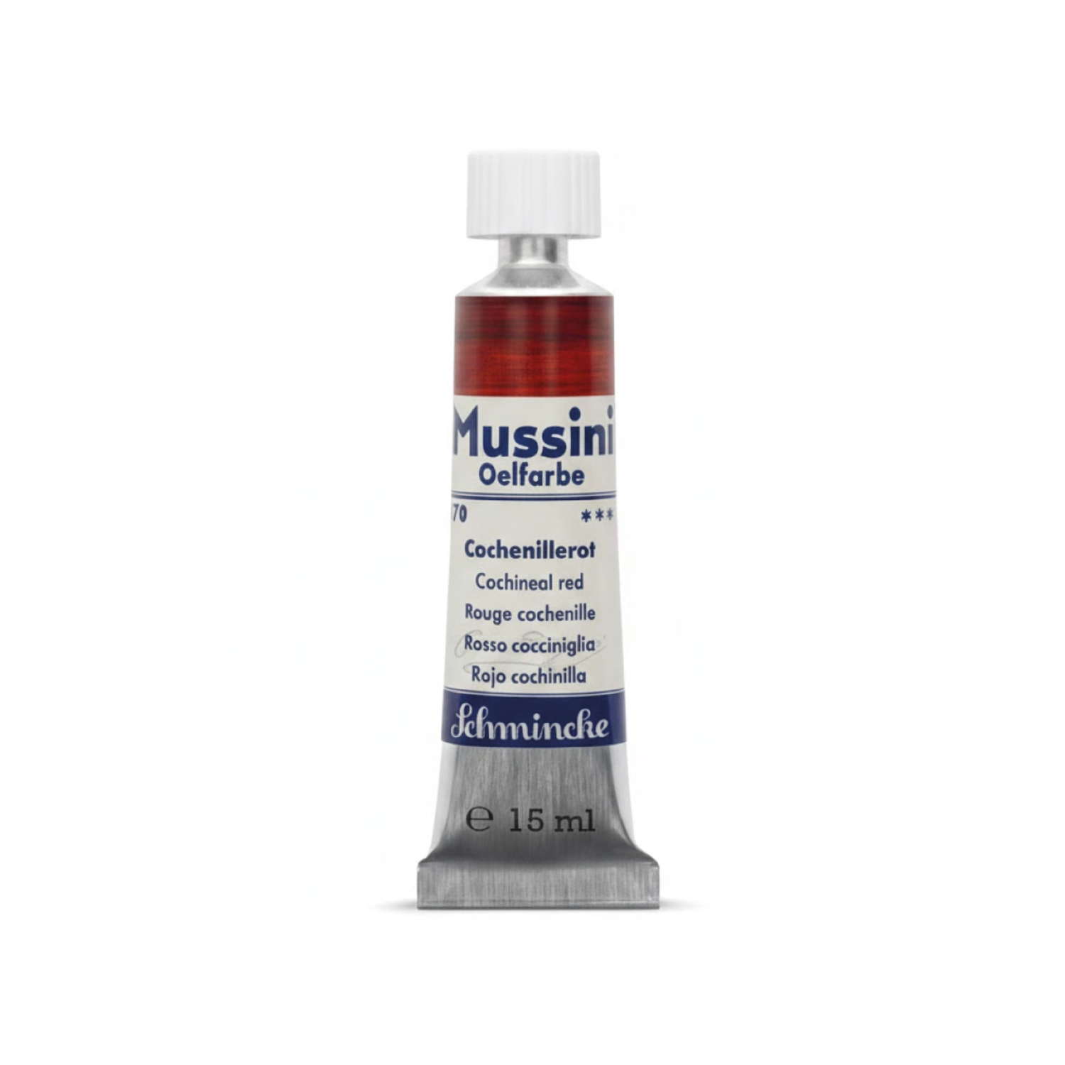 SCHMINCKE MUSSINI  HISTORISCHE ÖLFARBE 15 ML COCHENILLEROT WECK=WECK 3