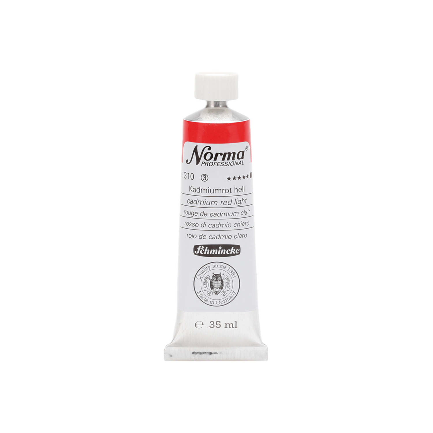 SCHMINCKE NORMA ÖLFARBE 35ML S3 310 KADMIUMROT HELL 3