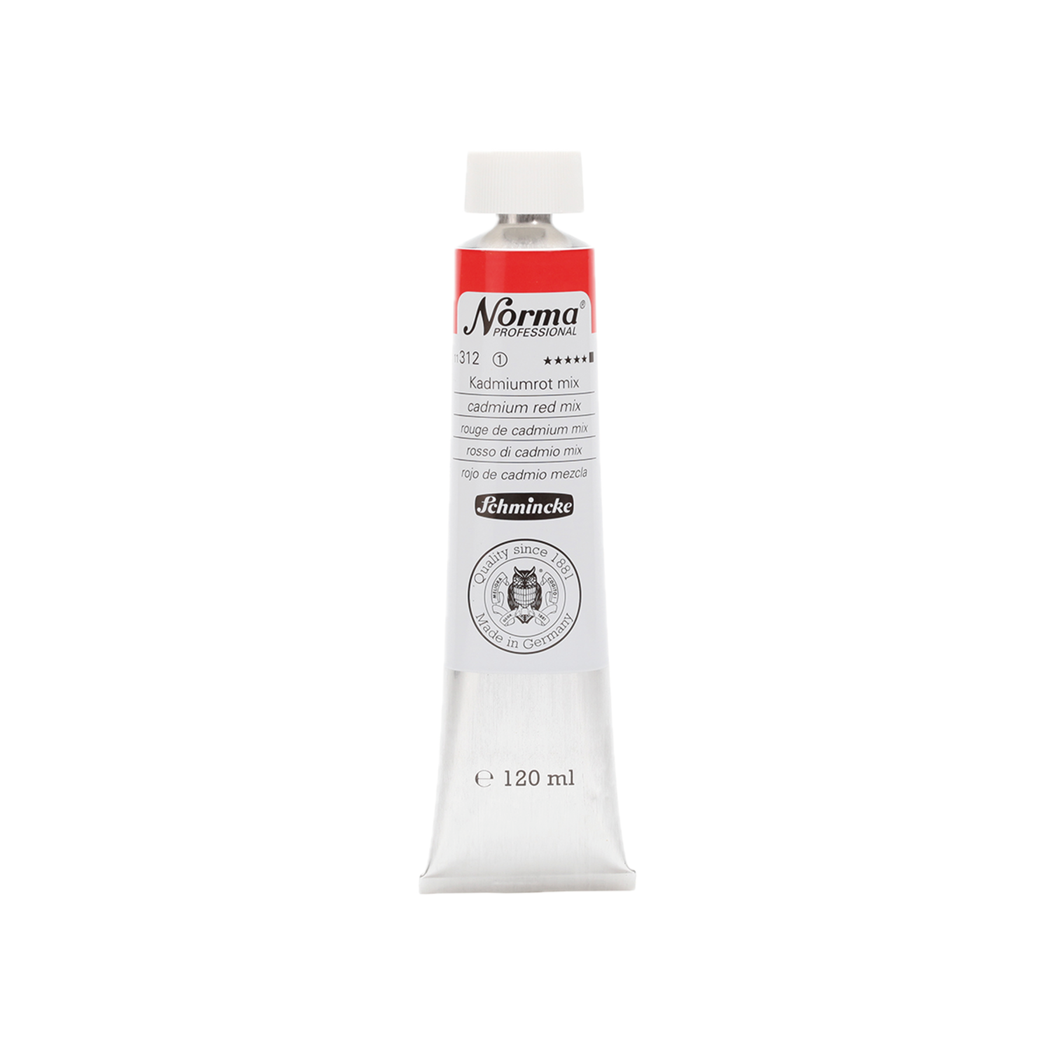 SCHMINCKE NORMA ÖLFARBE 120ML S1 312 CADMIUMROT MIX 3