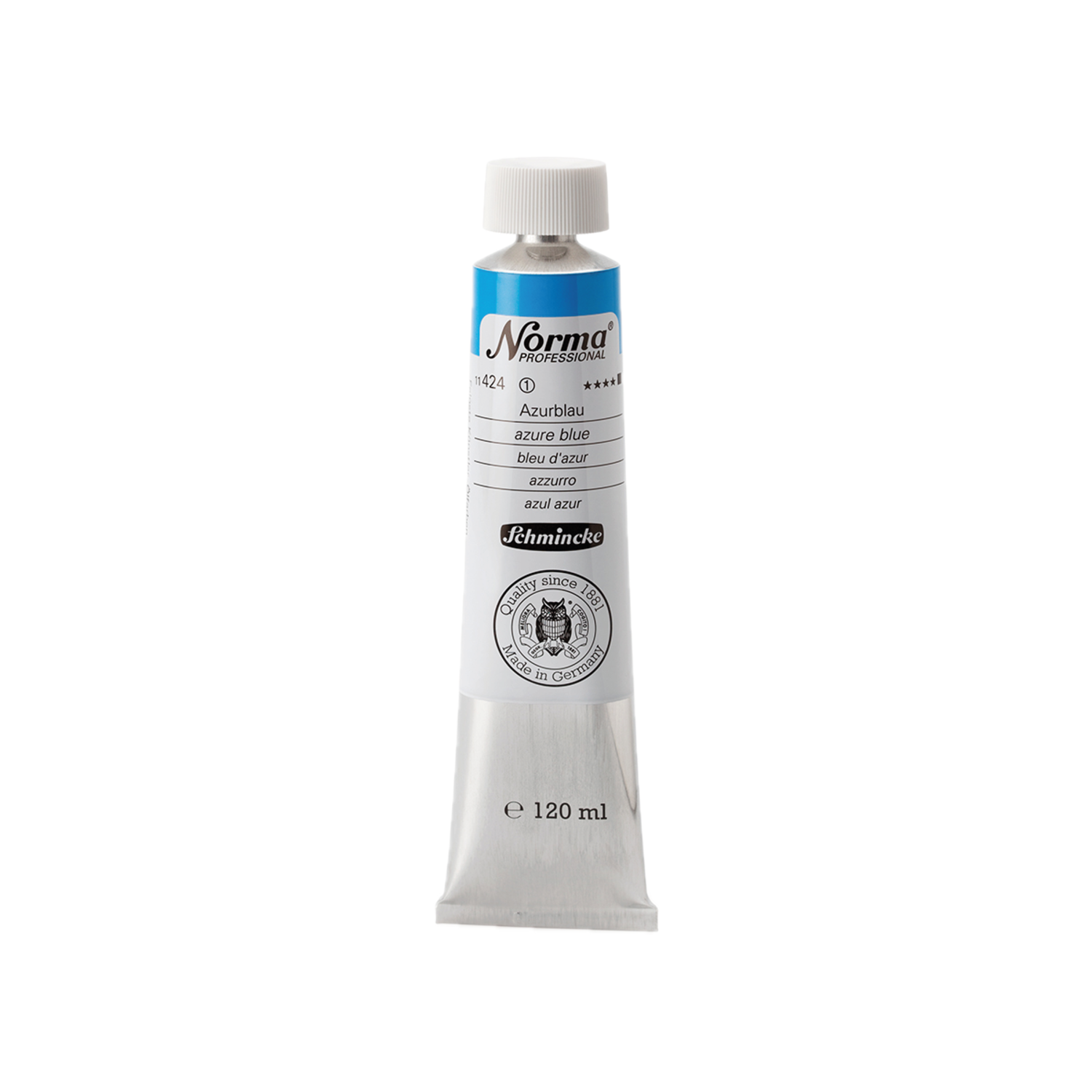 SCHMINCKE NORMA ÖLFARBE 120ML S1 424 AZURBLAU 3