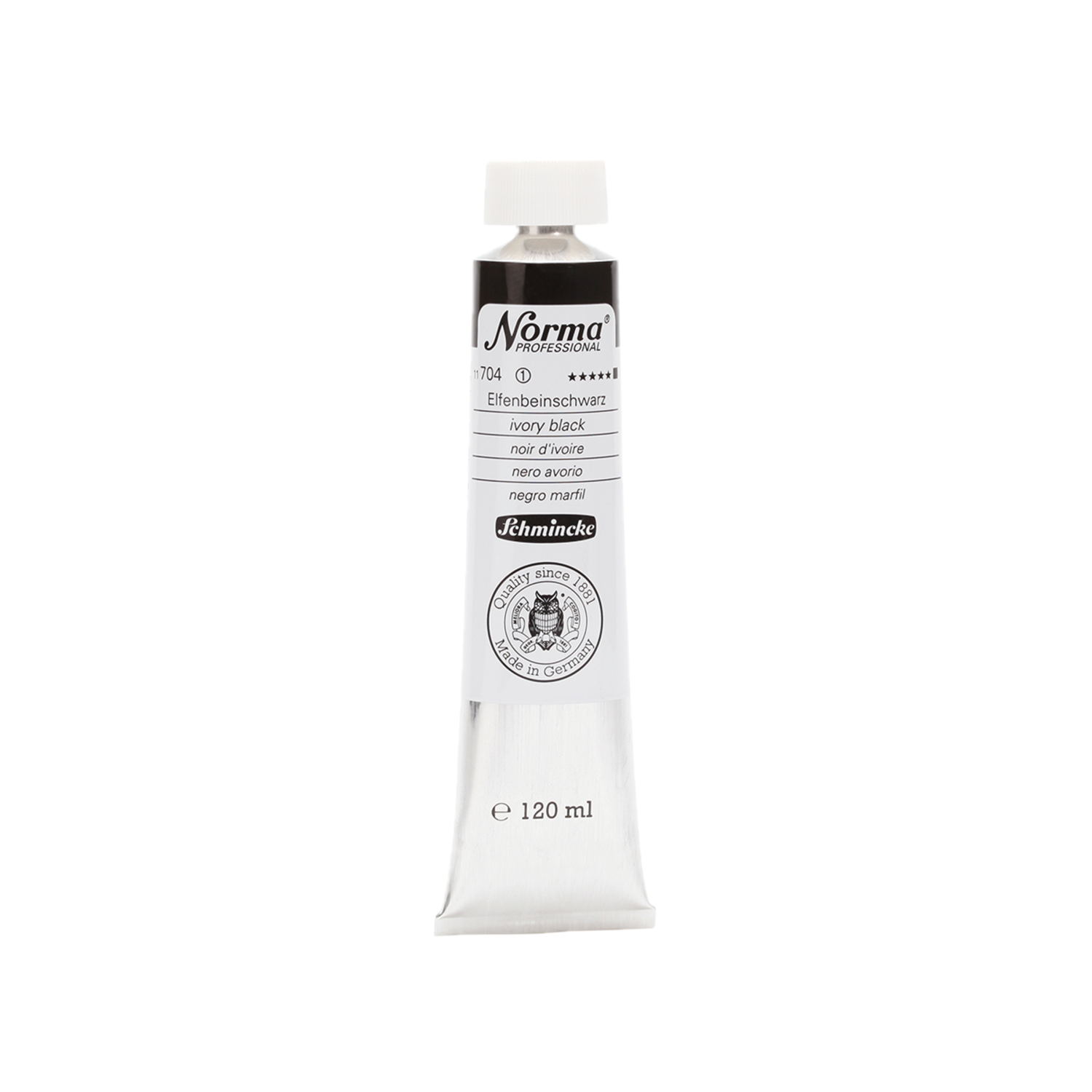 SCHMINCKE NORMA ÖLFARBE 120ML S1 704 ELFENBEINSCHWARZ 3