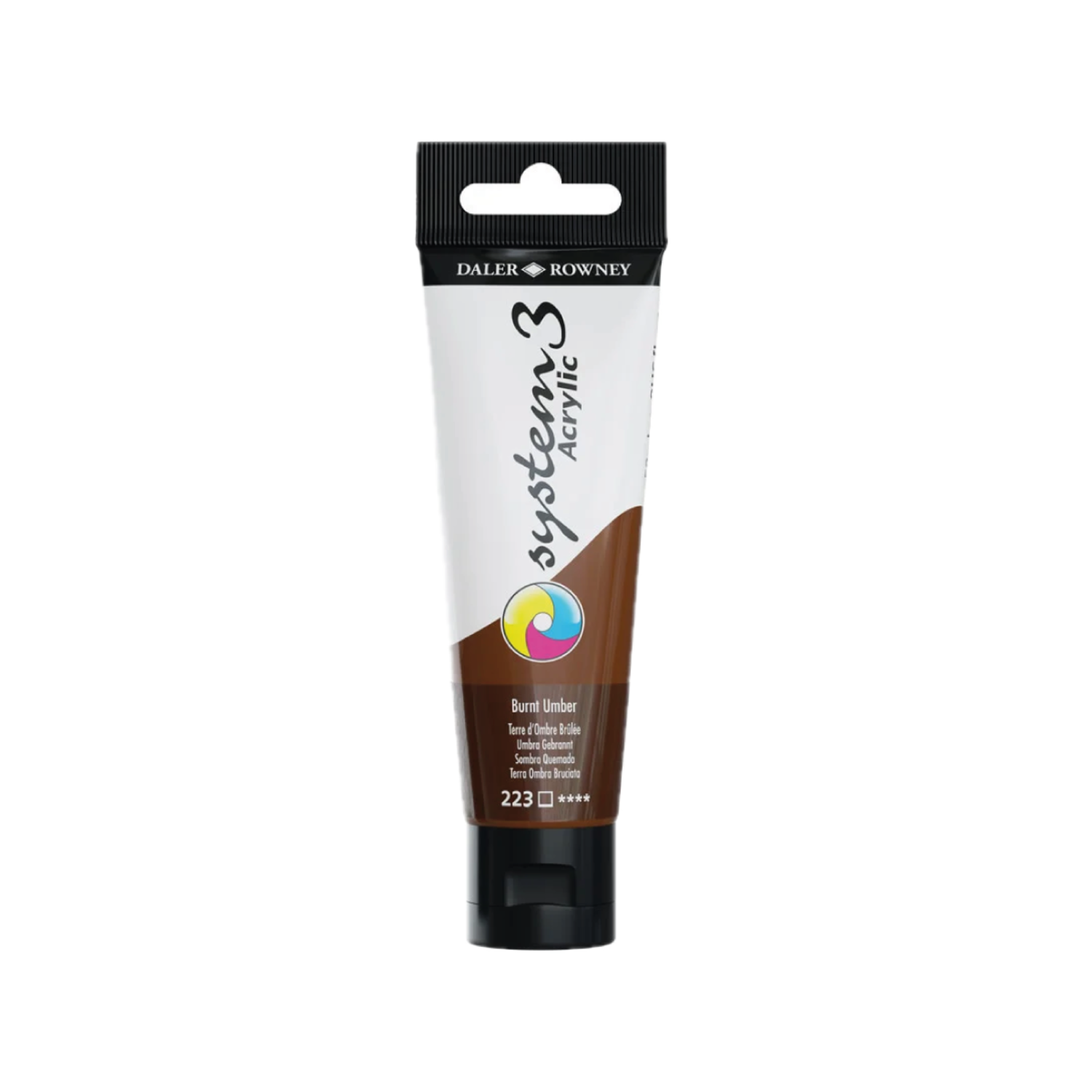 DALER ROWNEY SYSTEM 3 ACRYL 150ML 223 BURNT UMBER 3