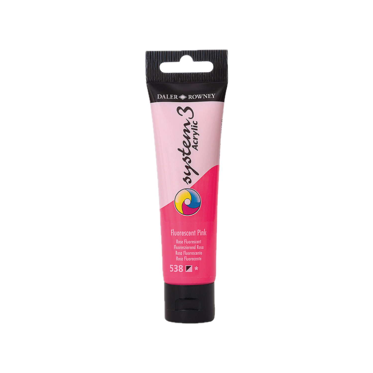 DALER ROWNEY SYSTEM 3 ACRYL 150ML 538 FLUORESCENT PINK 2