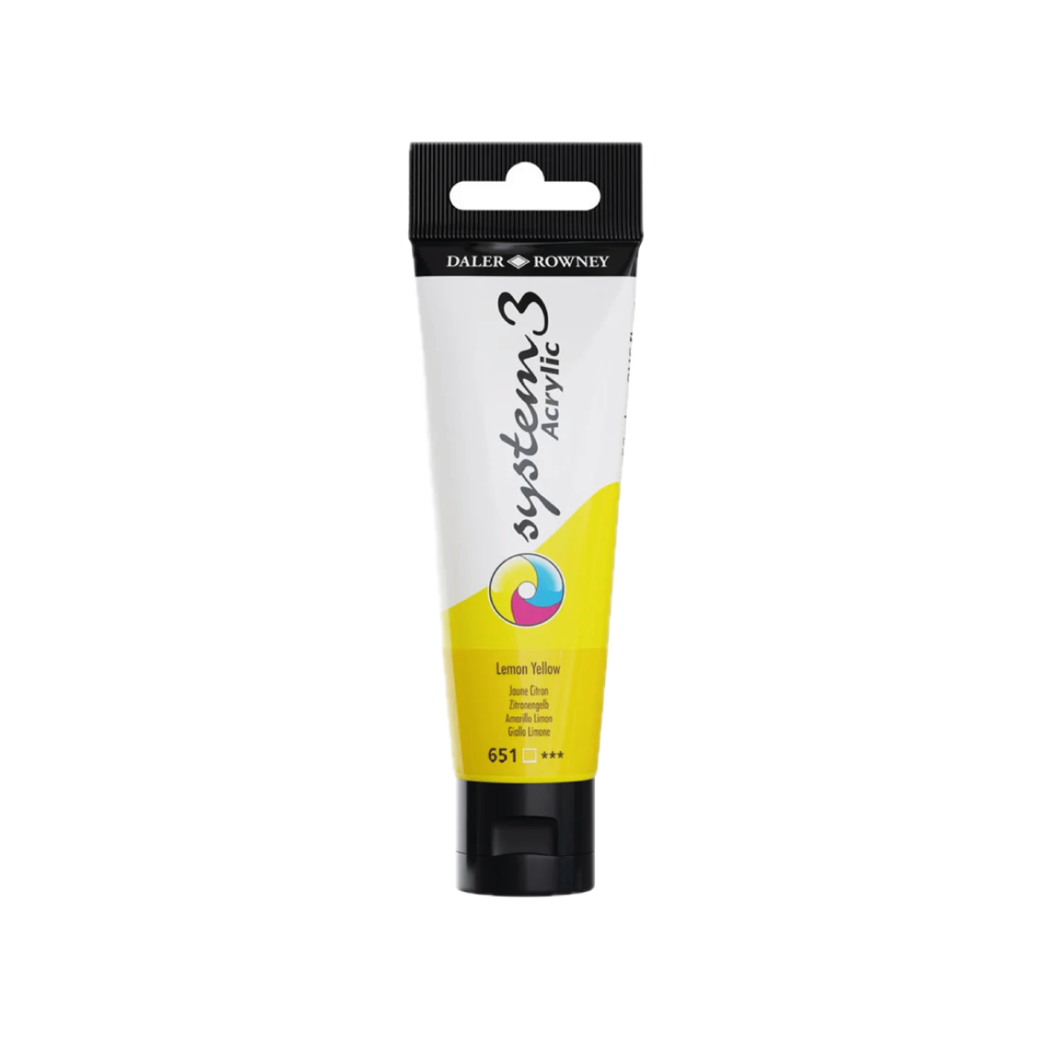 DALER ROWNEY SYSTEM 3 ACRYL 150ML 651 LEMON YELLOW 3