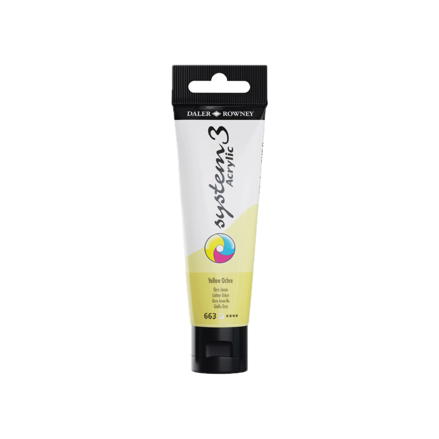 DALER ROWNEY SYSTEM 3 ACRYL 150ML 663 YELLOW OCHRE 3
