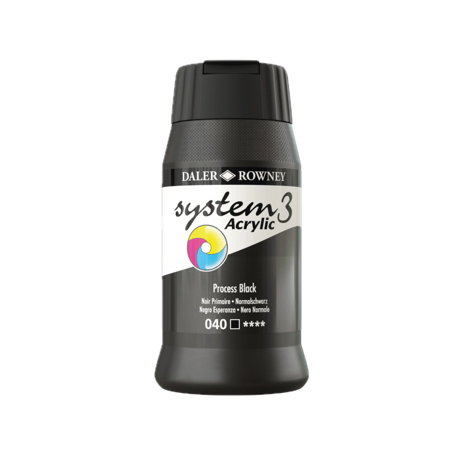 ROWNEY SYSTEM 3 ACRYL 500ML 040 S1 PROCESS BLACK 3