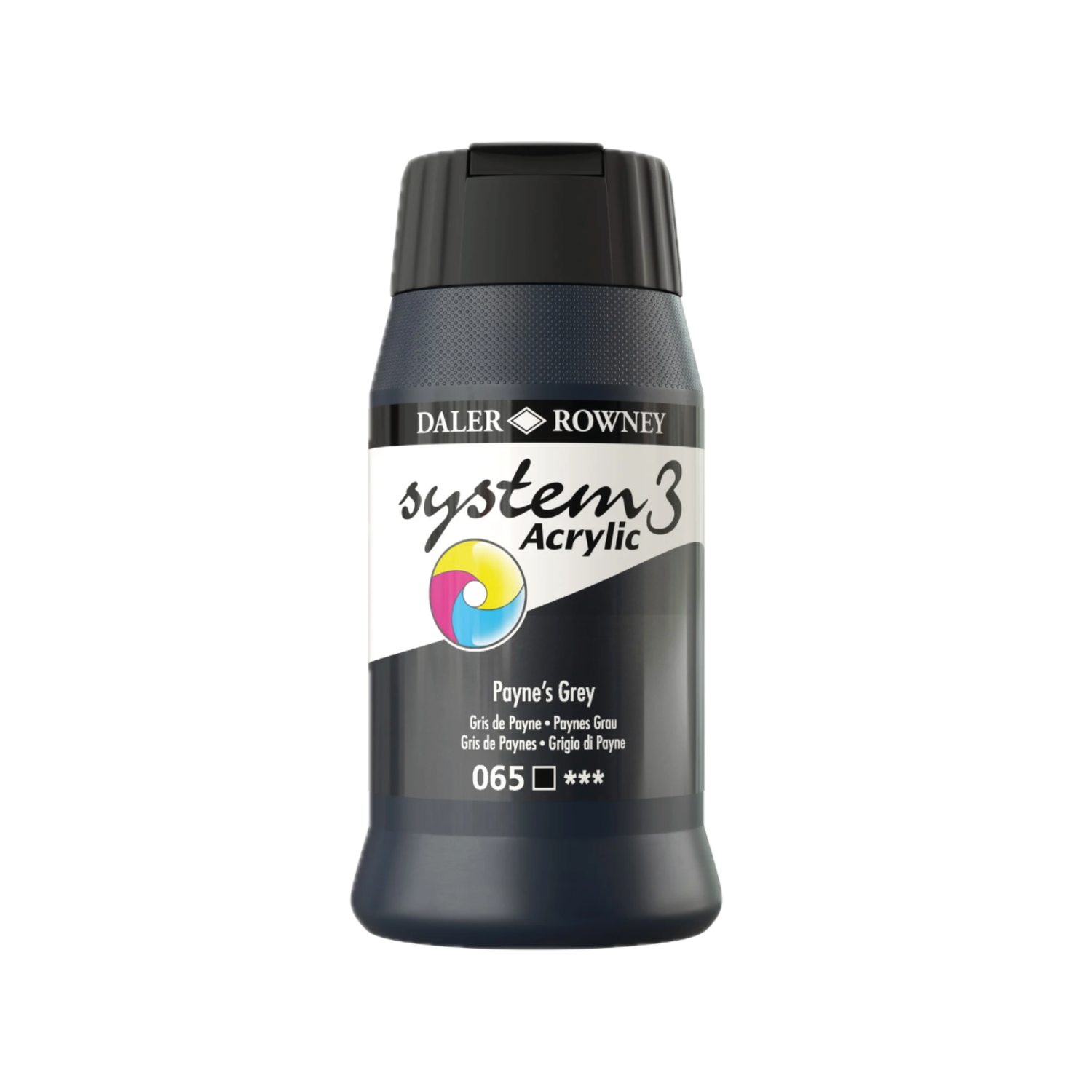 DALER ROWNEY SYSTEM 3 ACRYL 500ML 065 PAYNE'S GREY 3