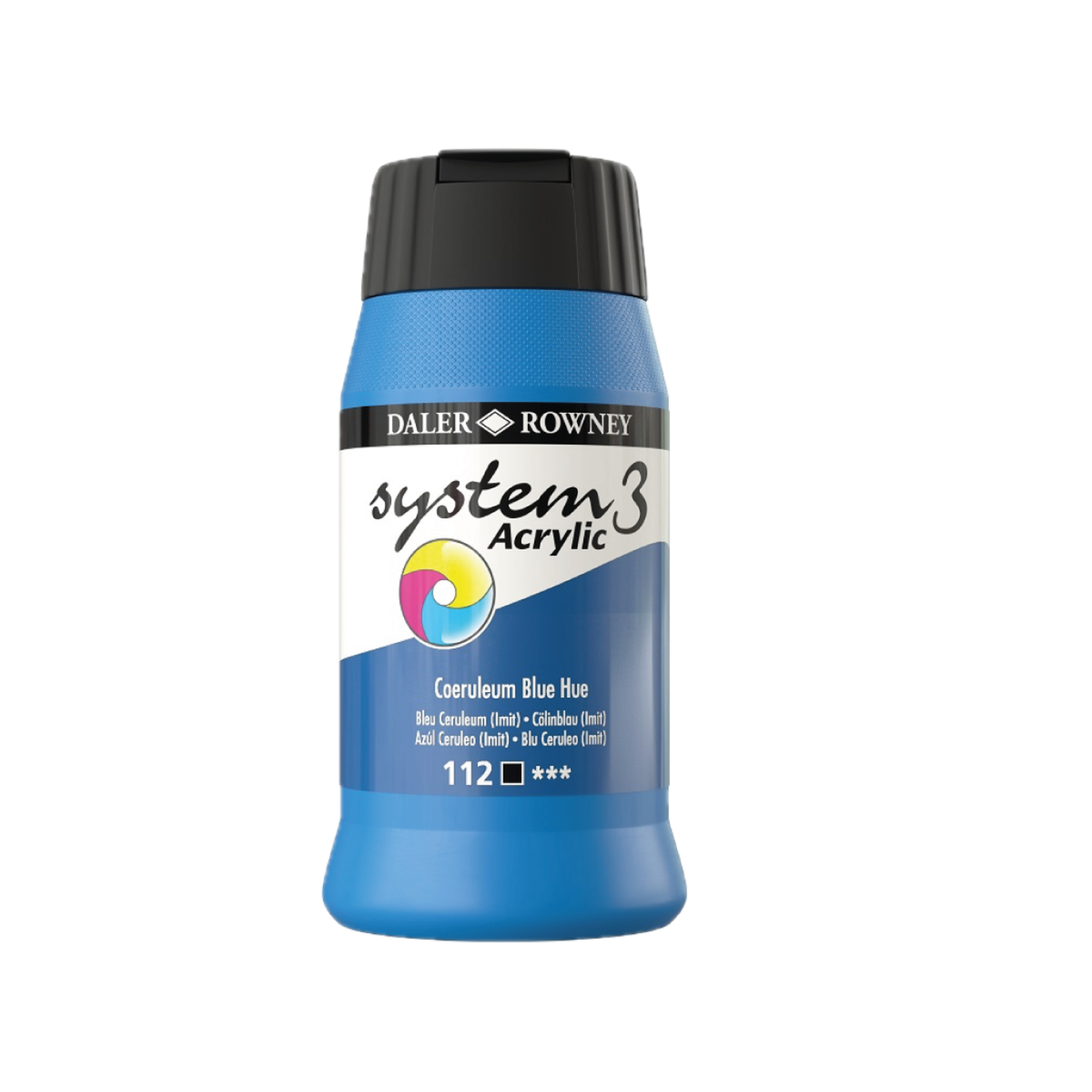 ROWNEY SYSTEM 3 ACRYL 500ML 112 S1 COERULEAN BLUE 2