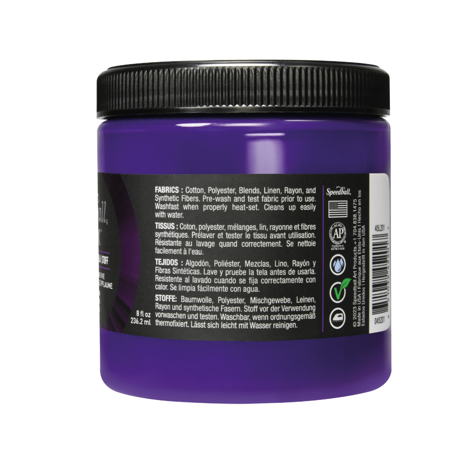 SPEEDBALL FLEX SCREEN PRINTING FABRIC INK 236ML BRIGHT PLUM 2
