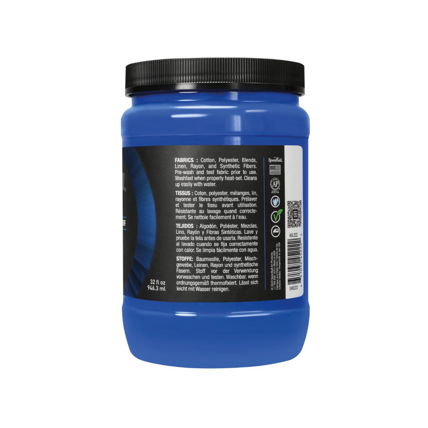 SPEEDBALL FLEX SCREEN PRINTING FABRIC INK 946ML LAKE BLUE 2