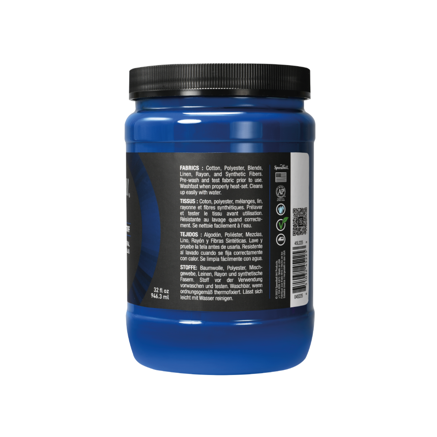 SPEEDBALL FLEX SCREEN PRINTING FABRIC INK 946ML MINERAL BLUE 2