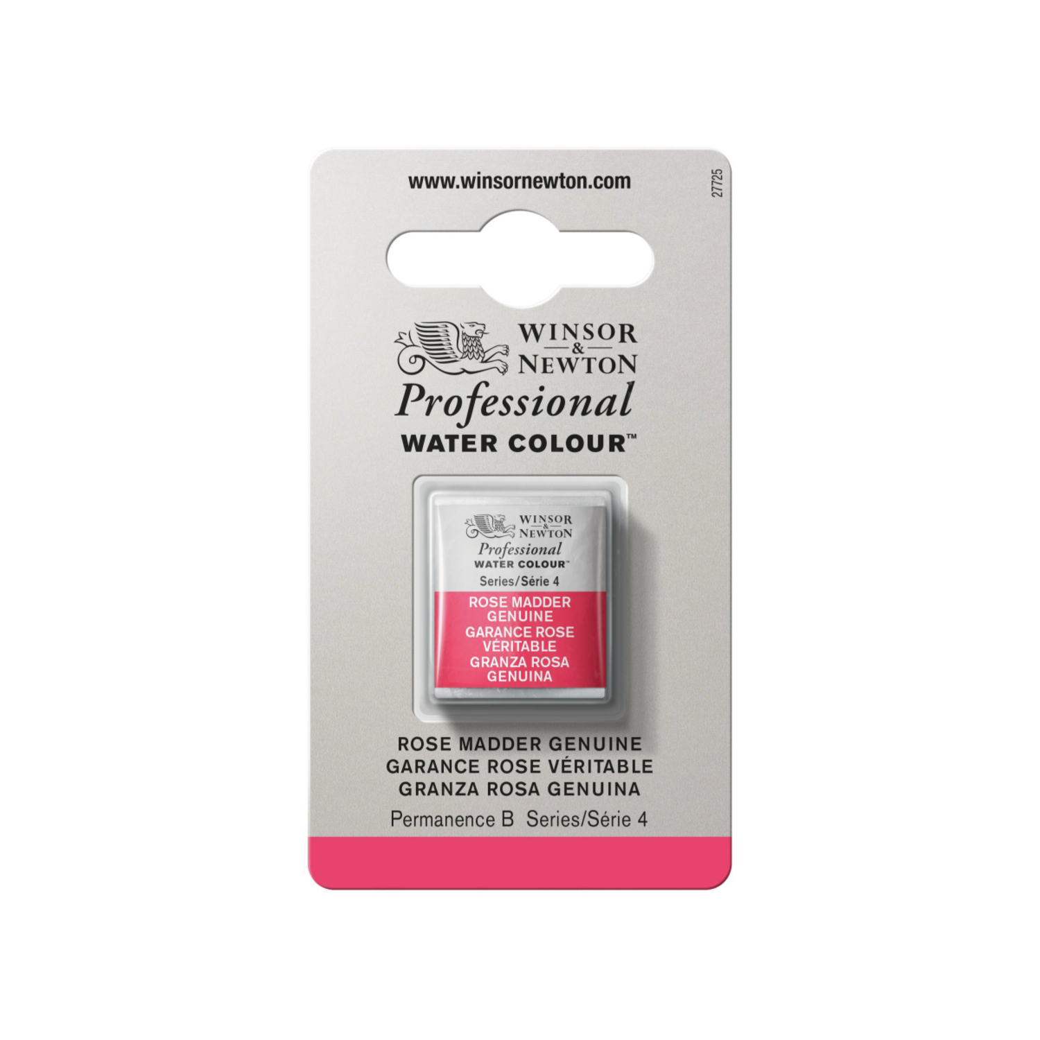 WINSOR & NEWTON AQUARELLFARBE 1/2 NÄPF 587 KRAPPROSA ECHT 3